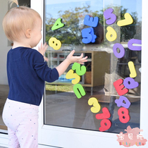 Baby play toddler Enlightenment baby bath toy floating color English letter number patch children early teaching aids