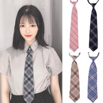 New knotted-free jk tie womens uniform accessories wild college style sub-buckle tie casual Japanese multi-color