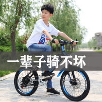 Childrens bicycles middle-aged boys and girls 6-8-9-15-year-old 22-inch primary school disc brake variable mountain pedal bicycle