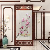 Su Embroidery screen new Chinese floor screen finished living room porch decorative painting partition pure hand embroidery double-sided embroidery
