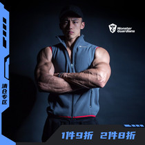 Monster Guardians spring and autumn sleeveless leisure warm sports fitness running vest vest