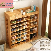 Kindergarten portable door shoe cabinet Simple modern white foyer cabinet simple wood 15cm shoe rack small