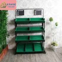 Supermarket fruit and vegetable shelf iron storage basket plate storage multi-layer display shelf sales display cabinet