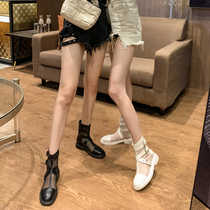 Martin Boots Sandals Summer Thin 2021 100 Lap Breathable Mesh Yarn Hollowed-out Flat Bottom Ins Tide Fried Street Short Boots