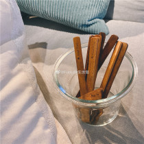 FunLife living hall wooden mixing rod English lettering coffee milk tea mixing rod
