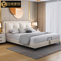 Technology fabric bed Small apartment soft package master bedroom double wedding bed Modern simple Nordic Hong Kong style light luxury ins Minimalist