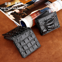  Thai crocodile leather wallet mens short wallet business casual folding multi-card leather mens wallet horizontal and vertical