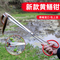 Yellow Eel Clip Non-slip Eel Fish Clip Lengthened Catch-up Sea Tool Big Full Clay Loach Clip Control Fish Pliers Stainless Steel