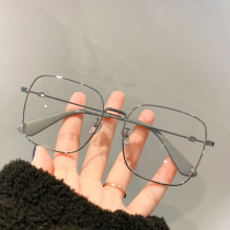 Little Red Book silver blue big box myopia glasses female can match the number of mens eyes frame frame frame Korean version of Chaoxing 5983