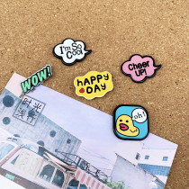 5 acrylic Korean dialog boxes with nails I-shaped color nails creative cork wall scene decoration pushpins
