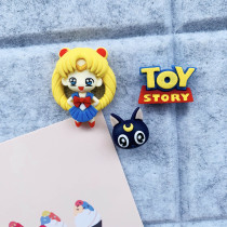 3 beautiful girls Luna cartoon shape cute pushpins felt cork board creative photo scene decoration button nail