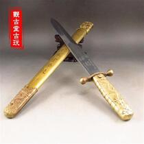 Republic of China veteran weapon knife Bronze sword Jiang t Jie Shi Zhongzheng Sword Whampoa Military Academy Sword Film and television props do not open the blade