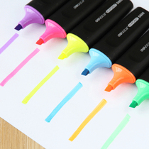 Del fluorescent key pen hand account special marker pen student candy color color marker 6-color set highlighter pen stationery