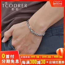 Platinum bracelet men pt950 fashion platinum bracelet men domineering wolf head buckle gold bracelet thick custom