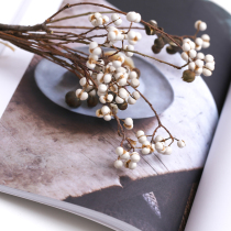 Small ginkgo flower bouquet flower arrangement pine tree decorative branch plant Christmas tree dry Nordic flower bouquet dried flower Christmas