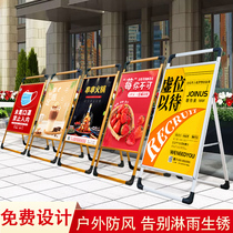 Billboard display board poster stand vertical floor-standing KT board display board publicity display stand indication stand