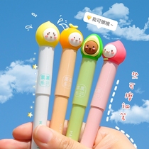 Girl heart cartoon thermal erasable pen Primary School students special girl fairy cute blue replacement ink pen