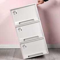 Thickened plastic drawer type solid color extra large storage box multi-layer storage cabinet clothes toy storage box finishing cabinet
