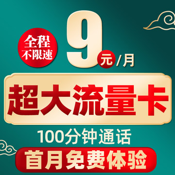 联通流量卡纯流量上网卡无线5g流量卡手机电话卡大王卡全国通用