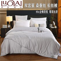 Rolaie Home Spun Pure Cotton Mulberry Silk Quilt Two-in-one Mother Quilt By Air Conditioning Quilt By Spring Autumn Winter Summer Quilt Core Universal Quilt Core