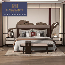 Masasanty new Chinese master bedroom furniture double 45 OneSpace high-end series of 1 8m nuptial bed