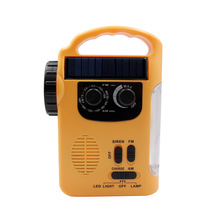 Solar Hand Radio Multi-function LED lighting Mobile phone charging AM FM radio Hand charging