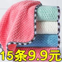 Kitchen and household cleaning cloth water absorption thickening non-hair soft easy to clean cleaning cloth household dishwashing cloth