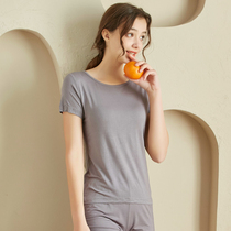Outside wearing beating bottom short sleeve inner lap with chest cushion integrated blouses underwear upper to anti-drooping and anti-walking light without steel ring bra