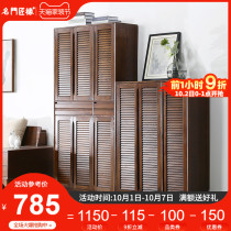 High shoe cabinet home door New 2021 explosive solid wood large capacity porch cabinet balcony locker high vertical