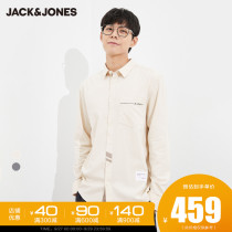 JackJones Jack Jones Winter Men Joker Pure Color Letter Embroidery Decorative Slim Shirt 221405005