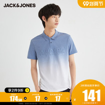 Jack Jones Tide brand summer t new mens semi-short sleeve POLO-SHIRT SHIRT top gradient letters