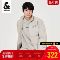 Jack Jones Spring Mens Jacket Reflective Letter Trend Stand Collar Athleisure Street Jacket Jacket For Men