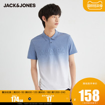 Jack Jones Tide brand summer t new mens semi-short sleeve POLO-SHIRT SHIRT top gradient letters