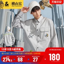 jackjones Jack Jones Yokoyama Honglian famous winter mens print casual high feel Joker shirt coat