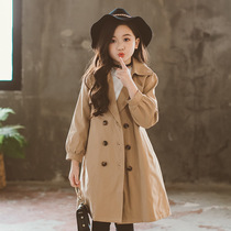 next dears girls in the spring and autumn of the long windbreaker Korean version of the middle child foreign style British double-breasted casual jacket