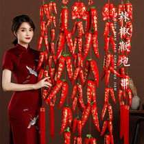 New Years Eve pepper firecracker string pendant new house relocation new house interior scene decoration ornaments