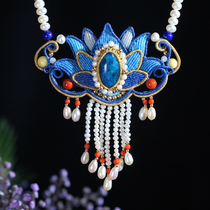 Chiyo Rope (Oriental Imperial Garden) series lesson Senniangzi rope weaving jewelry creative design blue apatite handmade