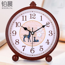Platinum Morning House Clock Garden Living Room Retro Clock Creative Bedside Clock Mute Taiwan Clock Fashion Quartz Clock