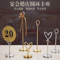 Stainless steel table number plate menu holder Hotel table card menu clip number clip Wedding sign Seat card table number plate