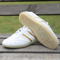 Breathable mesh tai chi shoes summer soft leather beef tendon bottom men's martial arts shoes practice shoes tai chi shoes women's door ball shoes
