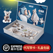 Newborn Newborn baby Baby face-to-face gift toy full moon gift box 100 days gift high-end clothes set box supplies