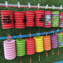 Spring Festival Childrens Traditional Red Fu Character Hand Lantern China Organ Flowers And Flowers 10CM Cartoon Seven Colorful Paper Lanterns