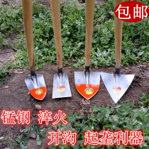Hoe farming tools digging bamboo shoots planting vegetables triangular small hoe small sharp pick Single Ridge Ridge ditch hoe loosening tools