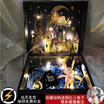 Christmas birthday stereo gift box dream elf feather foam ball birthday surprise gift box ins girl heart