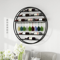 Light luxury red wine rack wall hanging wine rack red wine cup holder upside down home Creative wine glass rack wine rack display rack hanging cup holder