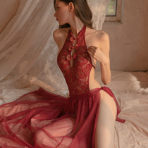 Sex lingerie sexy transparent bikini cheongsam but pajamas uniform temptation emotional clothes passion suit Sao