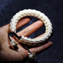 Original Snake Bone Bracelet Essay with Handstring Mens natural bone bracelet Bracelet Forwarding for male and female lovers