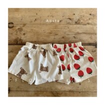 Flowers Pediaver Spot Korea Summer Discount Aosta Children Cute Little Bear Strawberry Casual Parent-child Shorts