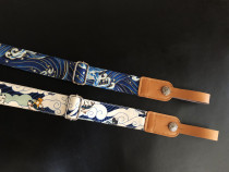 Original handmade Japanese Style“Tsunami Waves”Sea Surf Meow Wave Universal Ukulele Belt