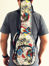 Original boy big love thick cartoon hero canvas 21 23 26 inch ukulele bag small guitar backpack